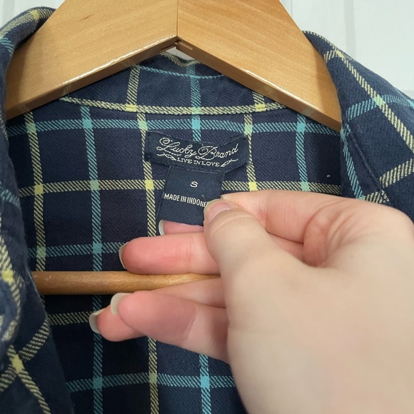 Lucky Brand Dixie Windowpane Flannel Shirt - Picture 6 of 9